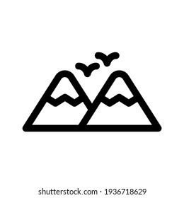 mountain icon or logo isolated sign symbol vector illustration - high quality black style vector icons
