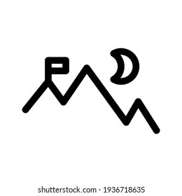 mountain icon or logo isolated sign symbol vector illustration - high quality black style vector icons
