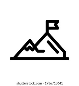 mountain icon or logo isolated sign symbol vector illustration - high quality black style vector icons
