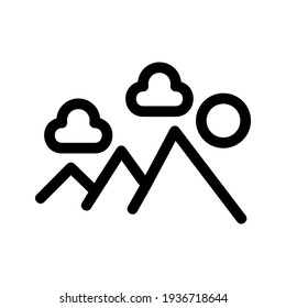 mountain icon or logo isolated sign symbol vector illustration - high quality black style vector icons
