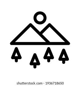 mountain icon or logo isolated sign symbol vector illustration - high quality black style vector icons
