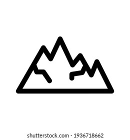mountain icon or logo isolated sign symbol vector illustration - high quality black style vector icons
