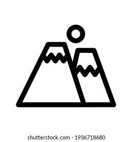 mountain icon or logo isolated sign symbol vector illustration - high quality black style vector icons
