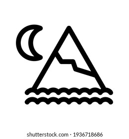 mountain icon or logo isolated sign symbol vector illustration - high quality black style vector icons
