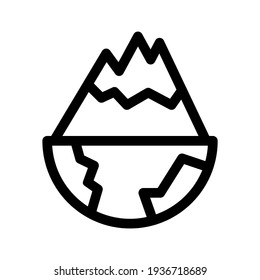 mountain icon or logo isolated sign symbol vector illustration - high quality black style vector icons
