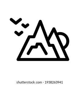 mountain icon or logo isolated sign symbol vector illustration - high quality black style vector icons
