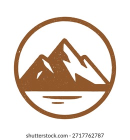 mountain icon logo seal vector on white background
Vector stamp icon