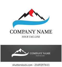 mountain icon logo symbol vector