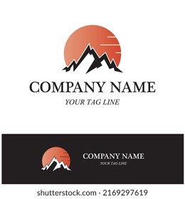 mountain icon logo symbol vector