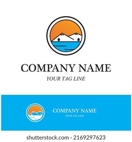 mountain icon logo symbol vector