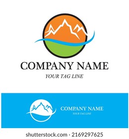 mountain icon logo symbol vector