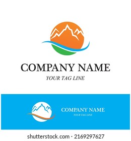 mountain icon logo symbol vector