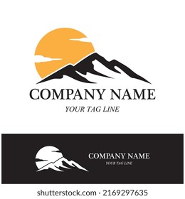 mountain icon logo symbol vector