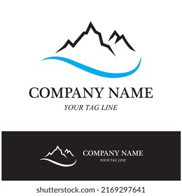 mountain icon logo symbol vector
