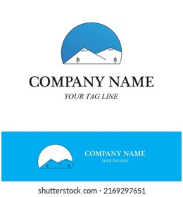 mountain icon logo symbol vector