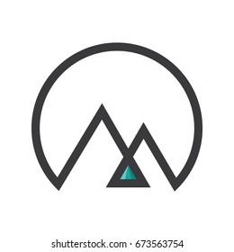 mountain icon. mountain logo template