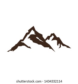 Mountain icon logo template design