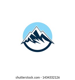 Mountain icon logo template design