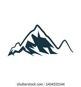 Mountain icon logo template design
