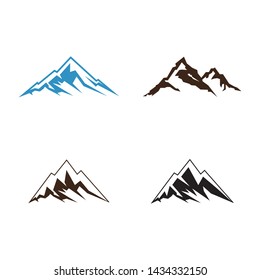 Mountain icon logo template design