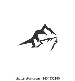 Mountain icon logo template design