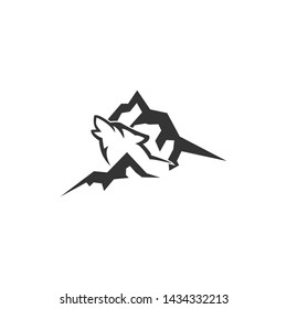 Mountain icon logo template design