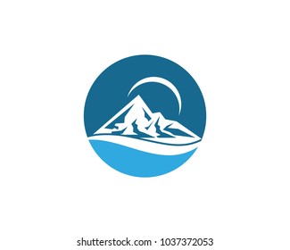 Mountain icon  Logo Template Vector illustration design