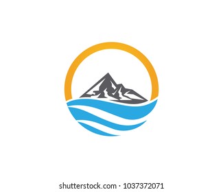 Mountain icon  Logo Template Vector illustration design