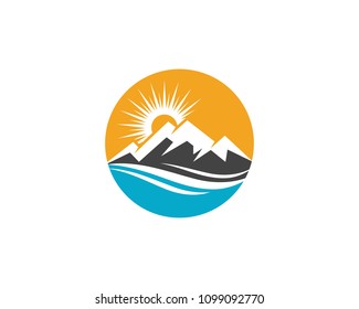 Mountain icon Logo Template Vector illustration design