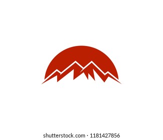 Mountain icon Logo Template Vector illustration design