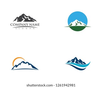 Mountain icon Logo Template Vector illustration design