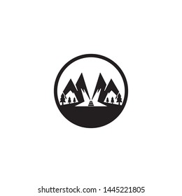 Mountain icon Logo Template Vector illustration design