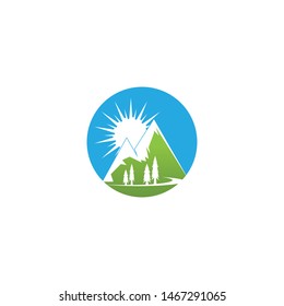 Mountain icon Logo Template Vector illustration design