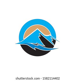 Mountain icon Logo Template Vector illustration design