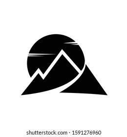 Mountain icon Logo Template Vector illustration design