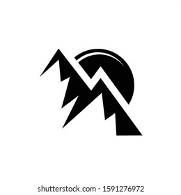 Mountain icon Logo Template Vector illustration design
