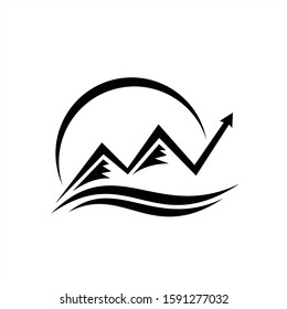 Mountain icon Logo Template Vector illustration design