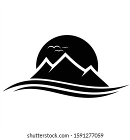 Mountain icon Logo Template Vector illustration design