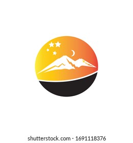 Mountain icon Logo Template Vector illustration design
