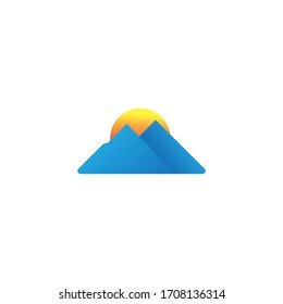 Icono de montaña Diseño de la plantilla Vector