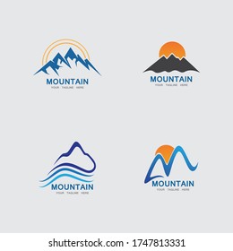 Mountain icon Logo Template Vector illustration design