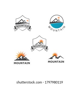 Mountain icon Logo Template Vector illustration design