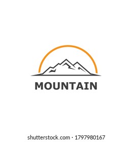 Mountain icon Logo Template Vector illustration design
