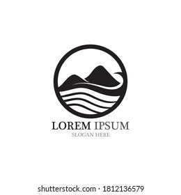 Mountain icon Logo Template Vector illustration design