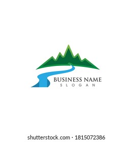 Mountain icon Logo Template Vector illustration design