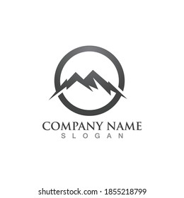 Mountain icon Logo Template Vector illustration design