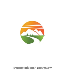 Mountain icon Logo Template Vector illustration design