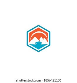Mountain icon Logo Template Vector illustration design