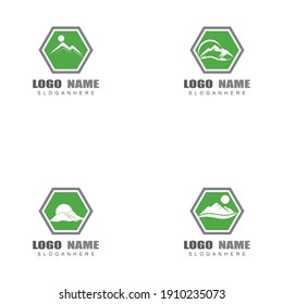 Mountain icon Logo Template Vector illustration design