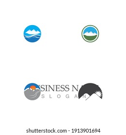 Mountain icon Logo Template Vector illustration design